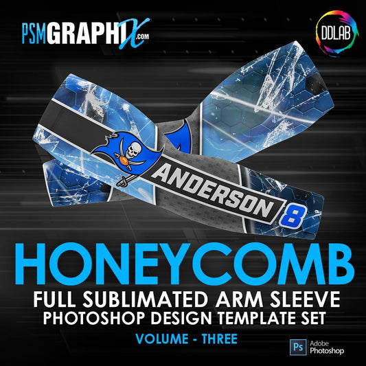 Honeycomb - V3 - Arm Sleeve Photoshop Template-Photoshop Template - PSMGraphix