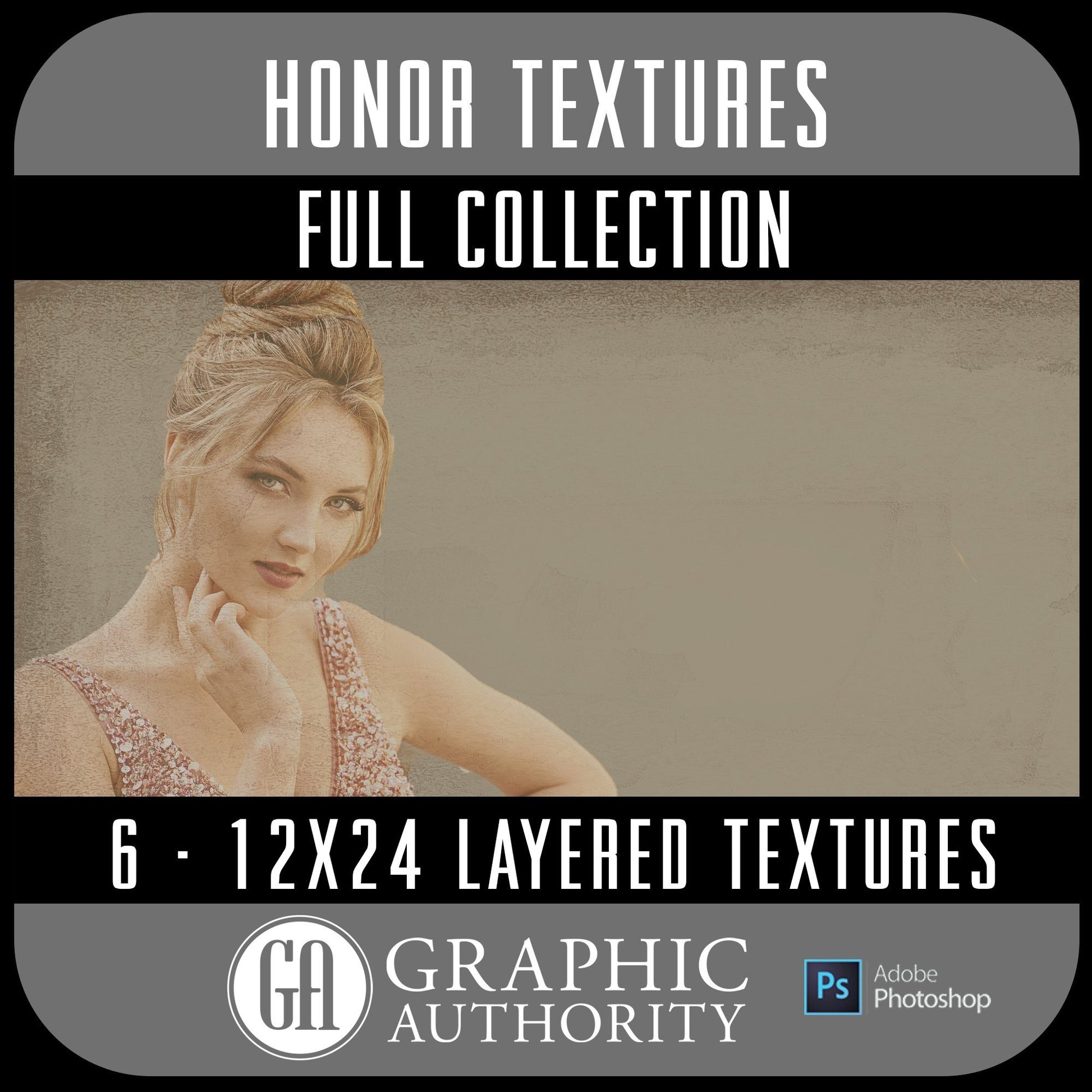 Honor - 12x24 Layered Textures - Full Collection-Photoshop Template - Graphic Authority