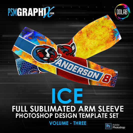 Ice - V3 - Arm Sleeve Photoshop Template-Photoshop Template - PSMGraphix