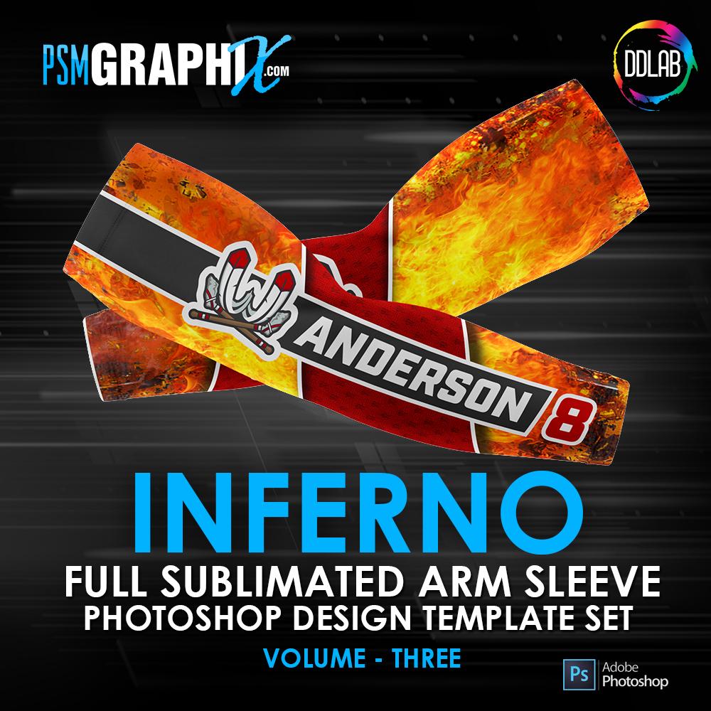 Inferno - V3 - Arm Sleeve Photoshop Template-Photoshop Template - PSMGraphix