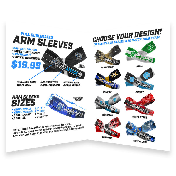Arm Sleeve Marketing - Team Order Forms-Photoshop Template - PSMGraphix