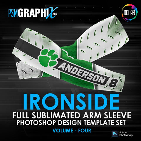 Ironside - V4 - Arm Sleeve Photoshop Template-Photoshop Template - PSMGraphix