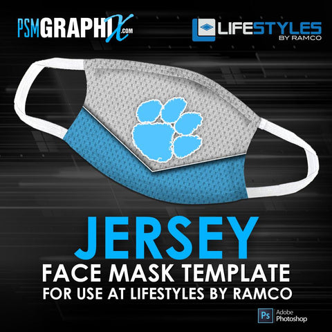 Jersey - Face Mask Template (Ramco)-Photoshop Template - PSMGraphix