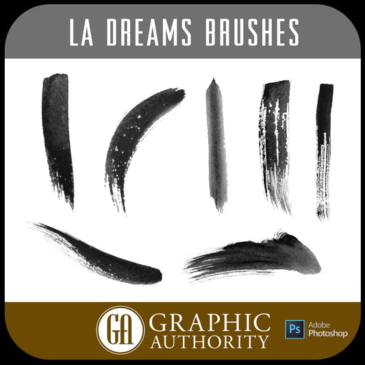 LA Dreams Collection Photoshop ABR Brushes-Photoshop Template - Graphic Authority