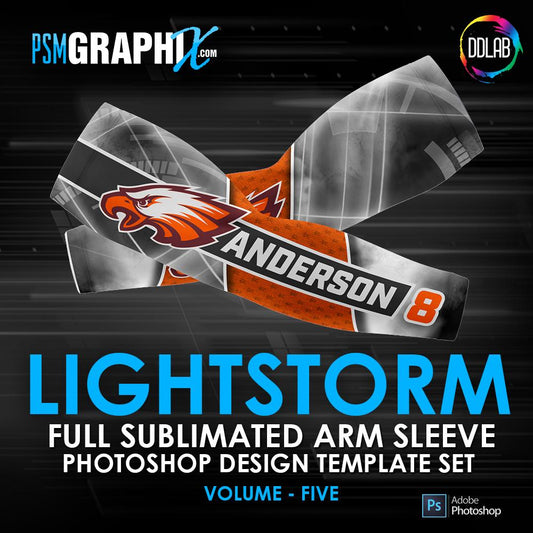 LIGHTSTORM - V5 - Arm Sleeve Photoshop Template-Photoshop Template - PSMGraphix