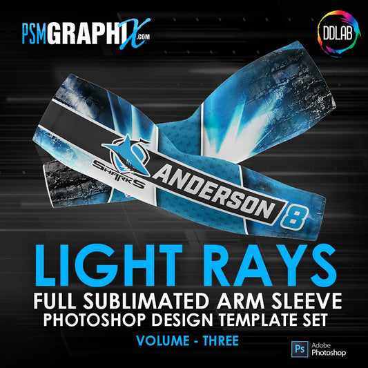 Light Rays - V3 - Arm Sleeve Photoshop Template-Photoshop Template - PSMGraphix