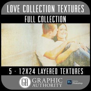 Love - 12x24 Layered Textures - Full Collection-Photoshop Template - Graphic Authority
