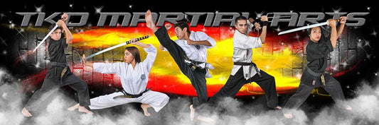 Brick Fire - Martial Arts Series - Poster/Banner Panoramic-Photoshop Template - Photo Solutions