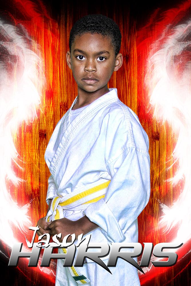 Hardwood Flare - Martial Arts Series - Poster/Banner V-Photoshop Template - Photo Solutions