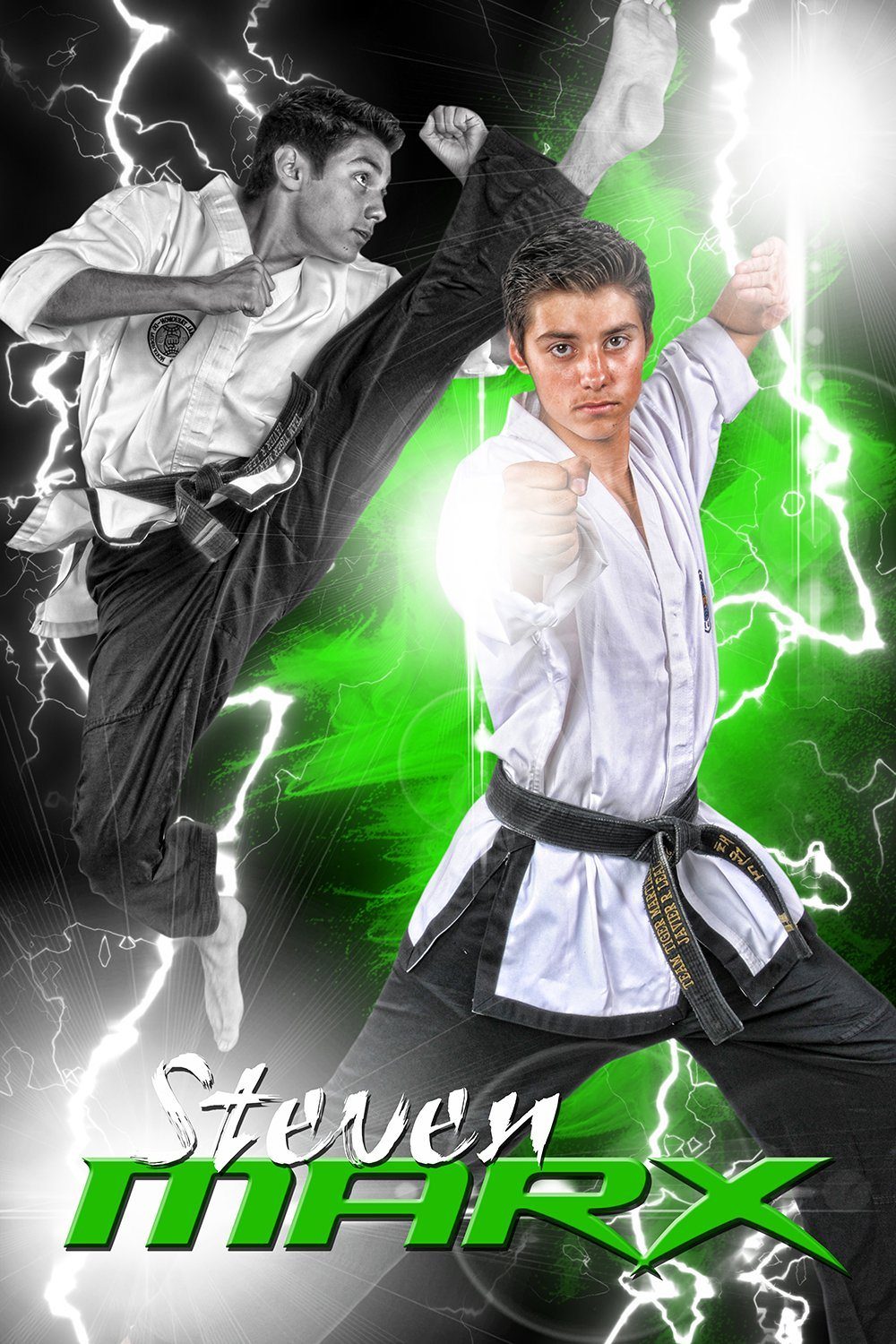 Lightning - Martial Arts Series - Poster/Banner V-Photoshop Template - Photo Solutions