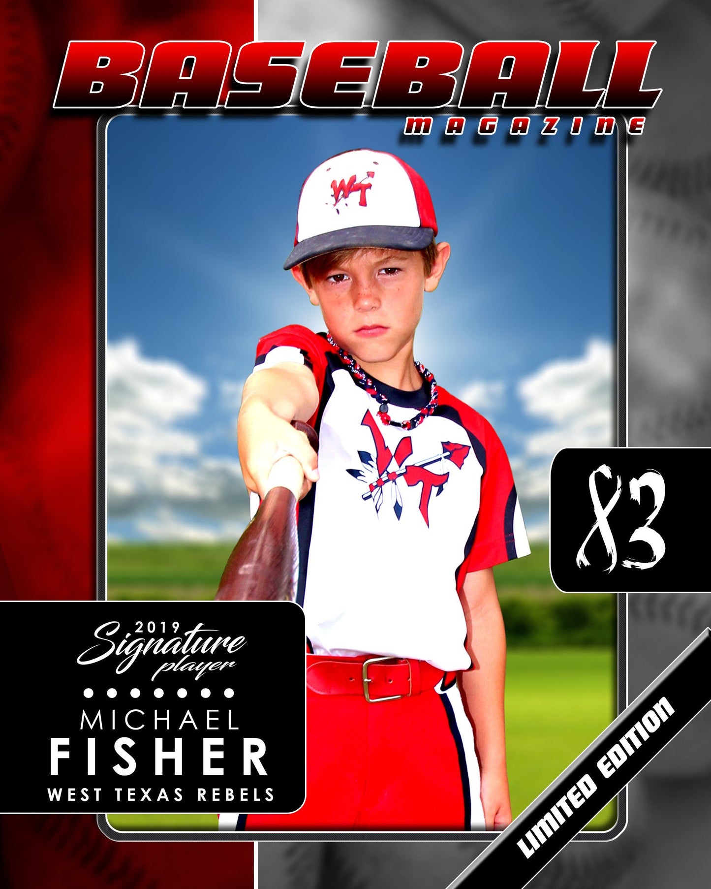 Signature Player - Baseball - V1 - T&I Drop-In Collection-Photoshop Template - Photo Solutions