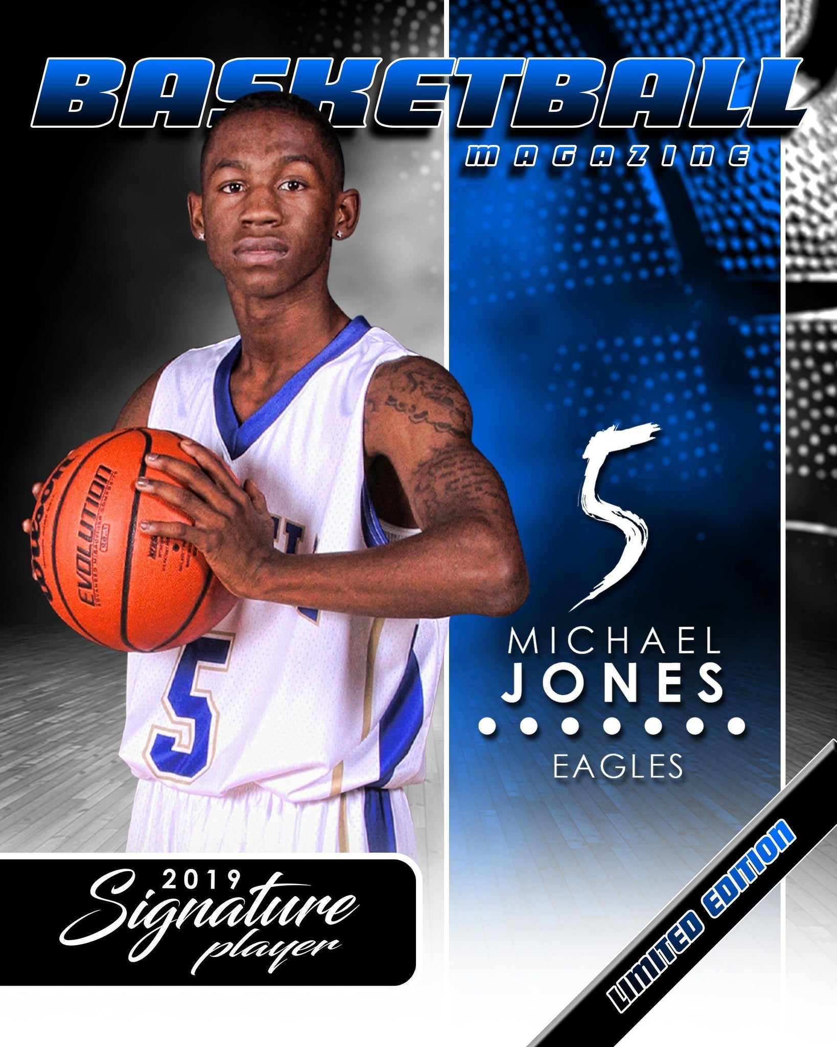 Signature Player - Basketball - V1 - Extraction Magazine Cover Template-Photoshop Template - Photo Solutions