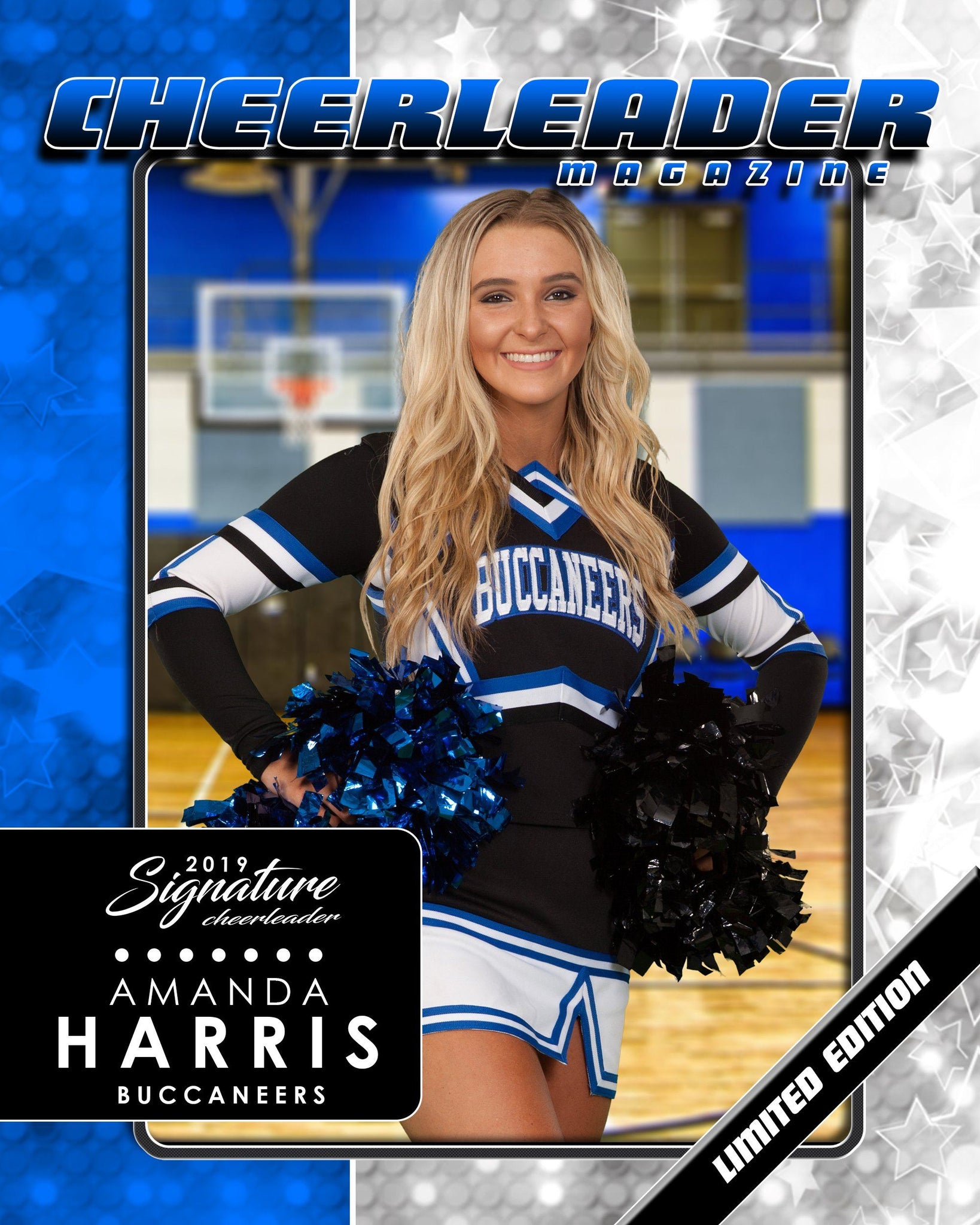 Signature Player - Cheer - V1 - Drop-In Magazine Cover Template-Photoshop Template - Photo Solutions