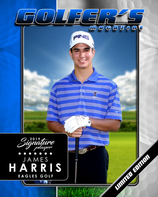 Signature Player - Golf - V1 - Drop-In Magazine Cover Template-Photoshop Template - Photo Solutions