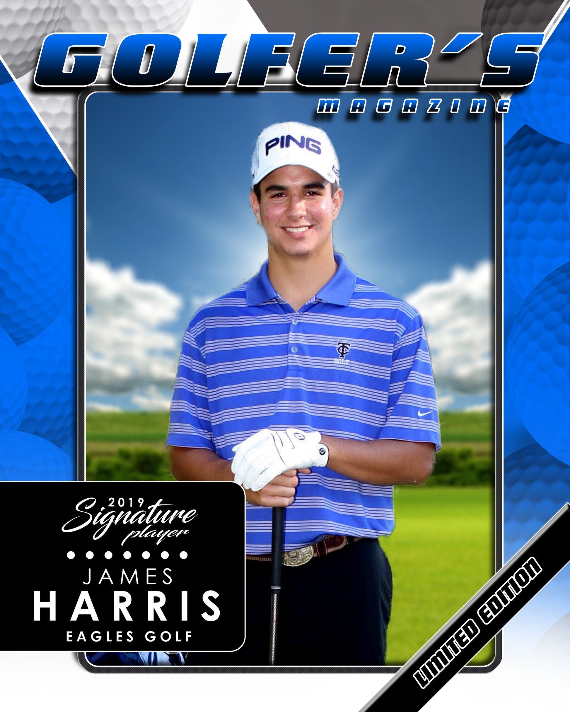 Signature Player - Golf - V2 - Drop-In Magazine Cover Template-Photoshop Template - Photo Solutions