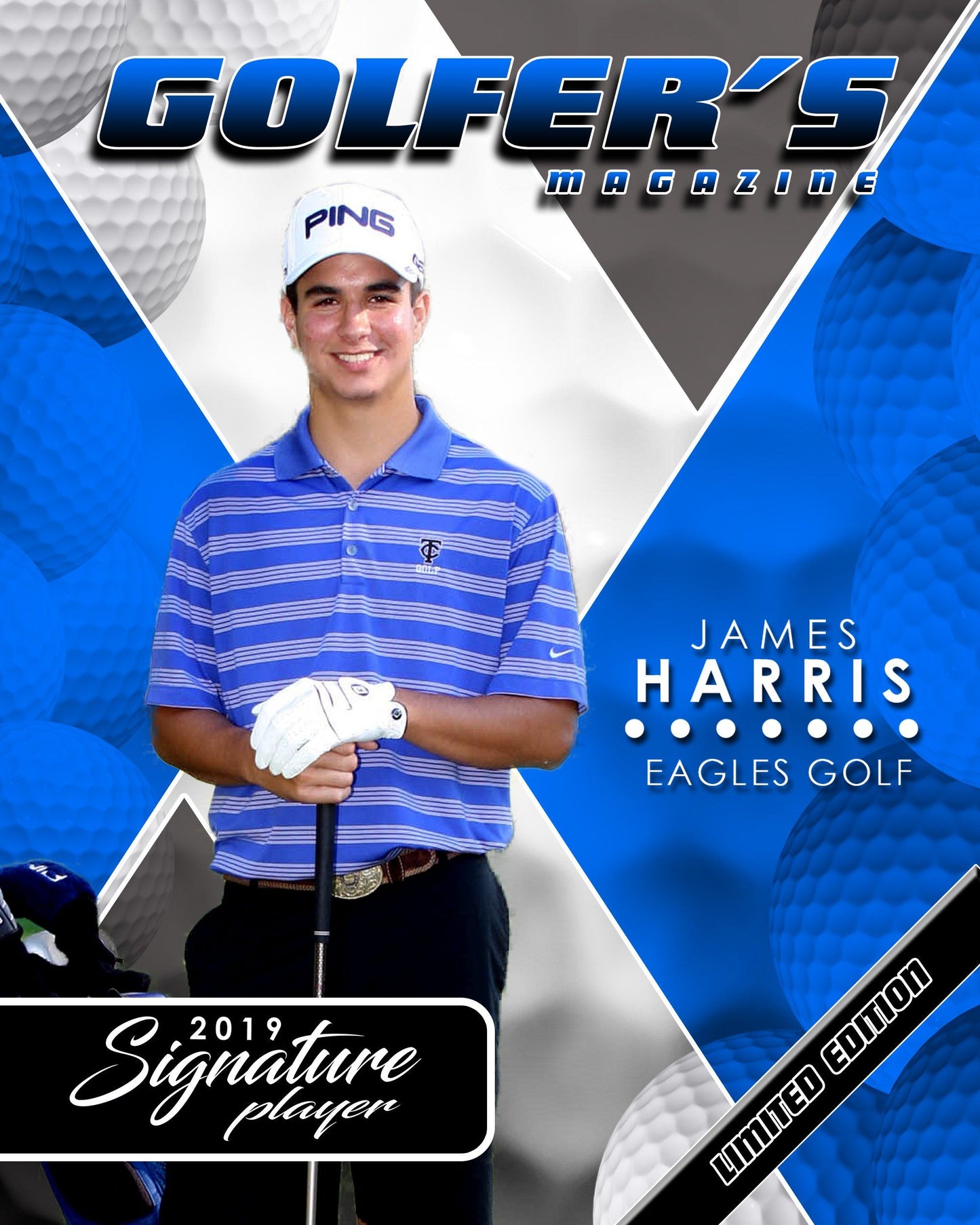 Signature Player - Golf - V2 - Extraction Magazine Cover Template-Photoshop Template - Photo Solutions