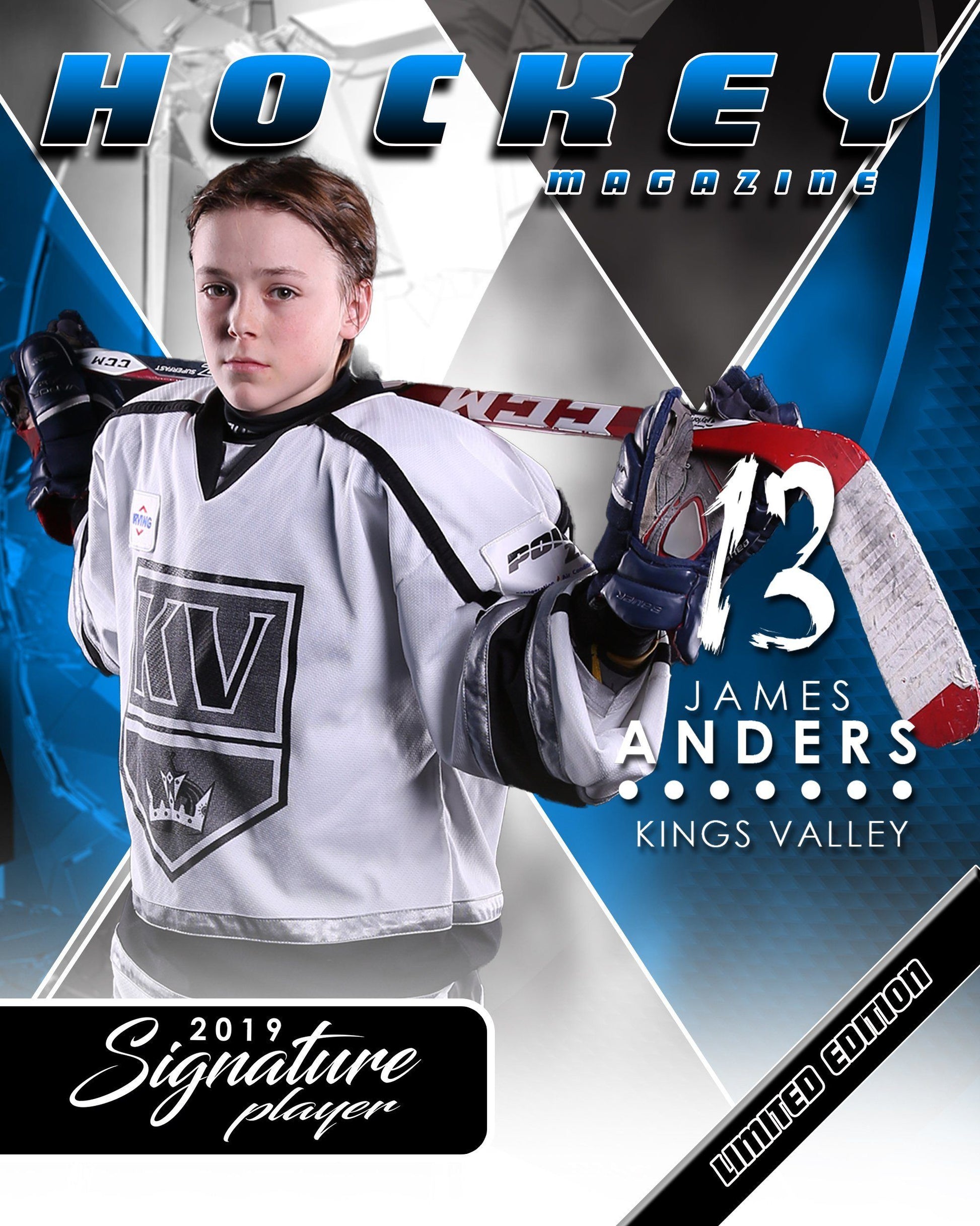 Signature Player - Hockey - V2 - Extraction Magazine Cover Template-Photoshop Template - Photo Solutions