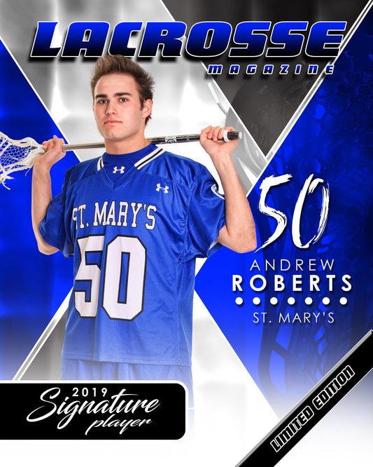Signature Player - Lacrosse - V2 - Extraction Magazine Cover Template-Photoshop Template - Photo Solutions