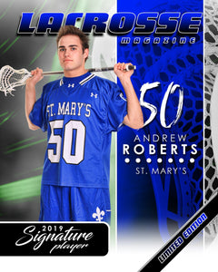Signature Player - Lacrosse - V1 - Extraction Magazine Cover Template-Photoshop Template - Photo Solutions