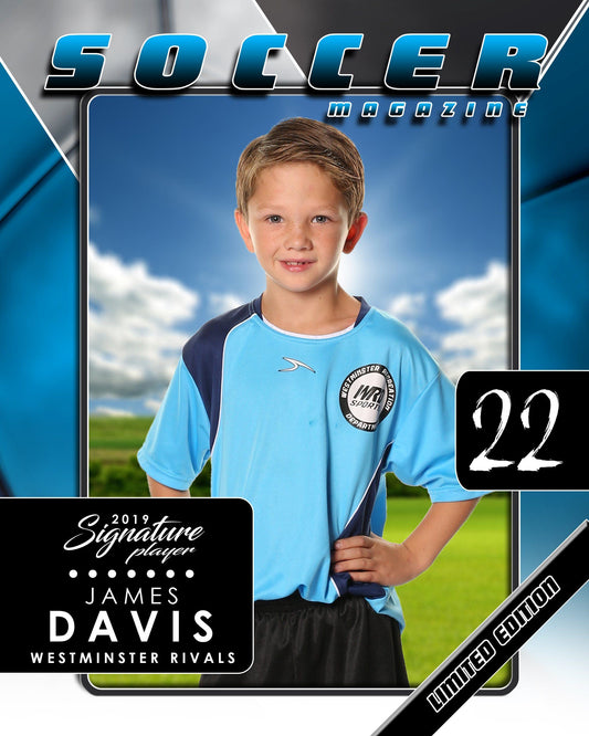 Signature Player - Soccer - V2 - Drop-In Magazine Cover Template-Photoshop Template - Photo Solutions