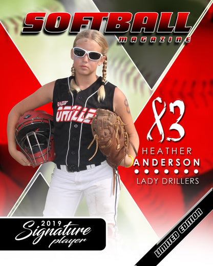 Signature Player - Softball - V2 - T&I Extraction Collection-Photoshop Template - Photo Solutions