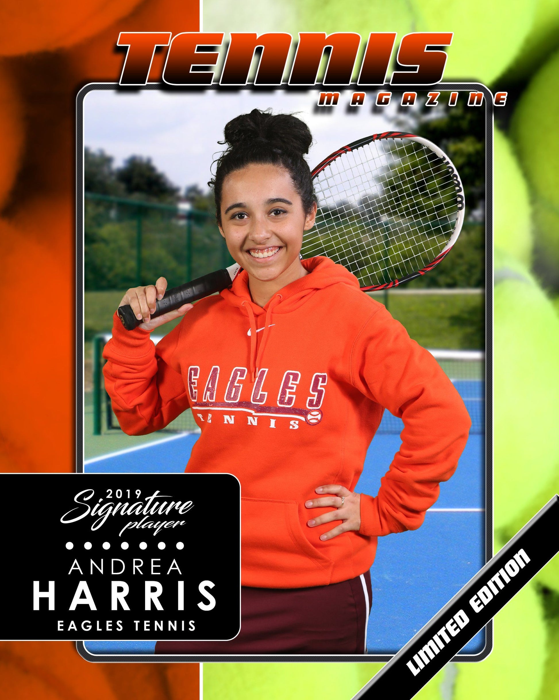Signature Player - Tennis - V1 - Drop-In Magazine Cover Template-Photoshop Template - Photo Solutions