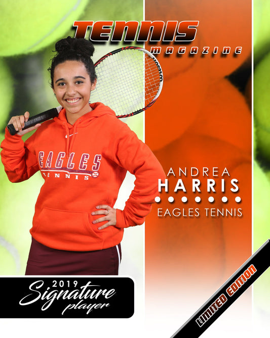 Signature Player - Tennis - V1 - Extraction Magazine Cover Template-Photoshop Template - Photo Solutions