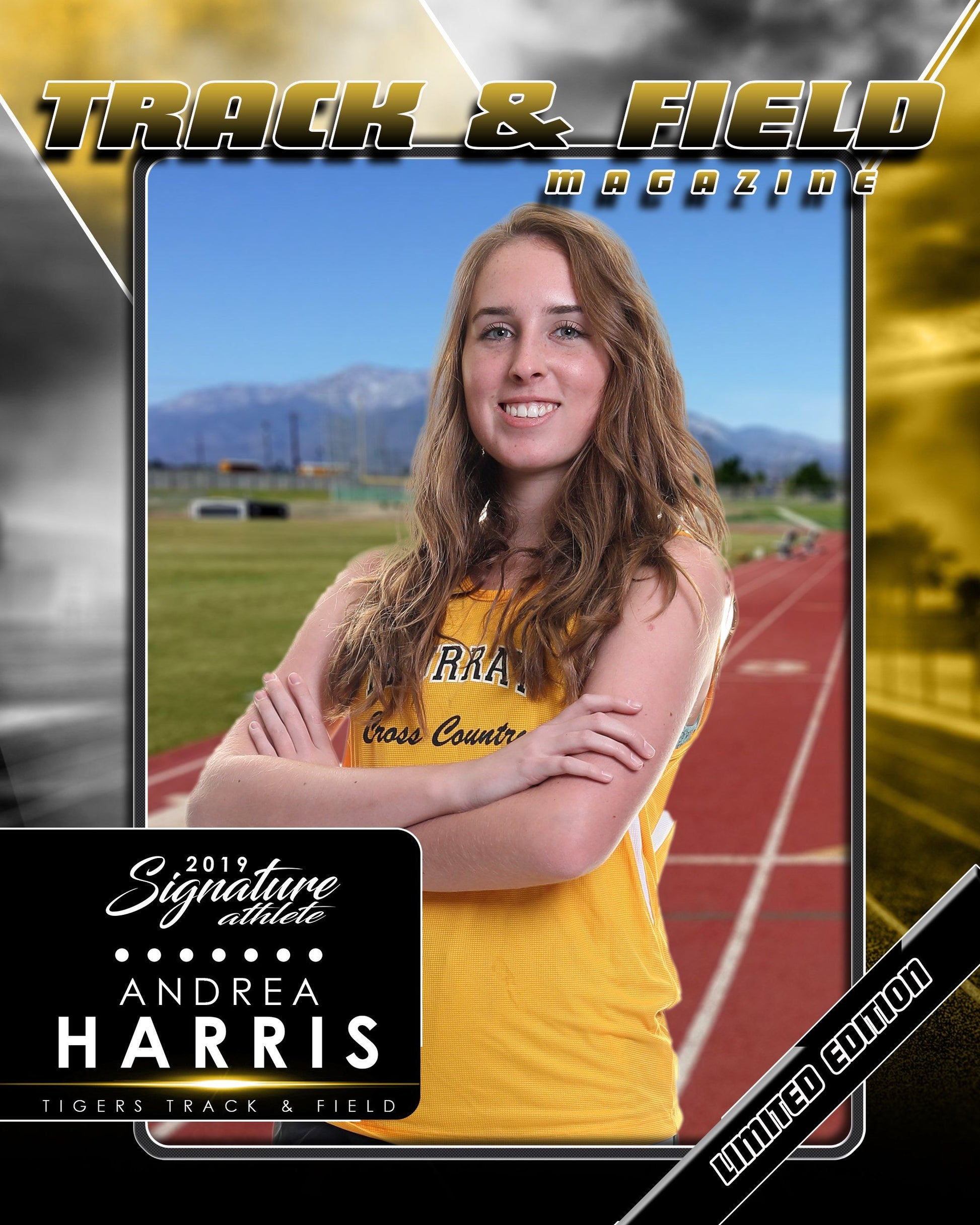 Signature Player - Track & Field - V2 - Drop-In Magazine Cover Template-Photoshop Template - Photo Solutions