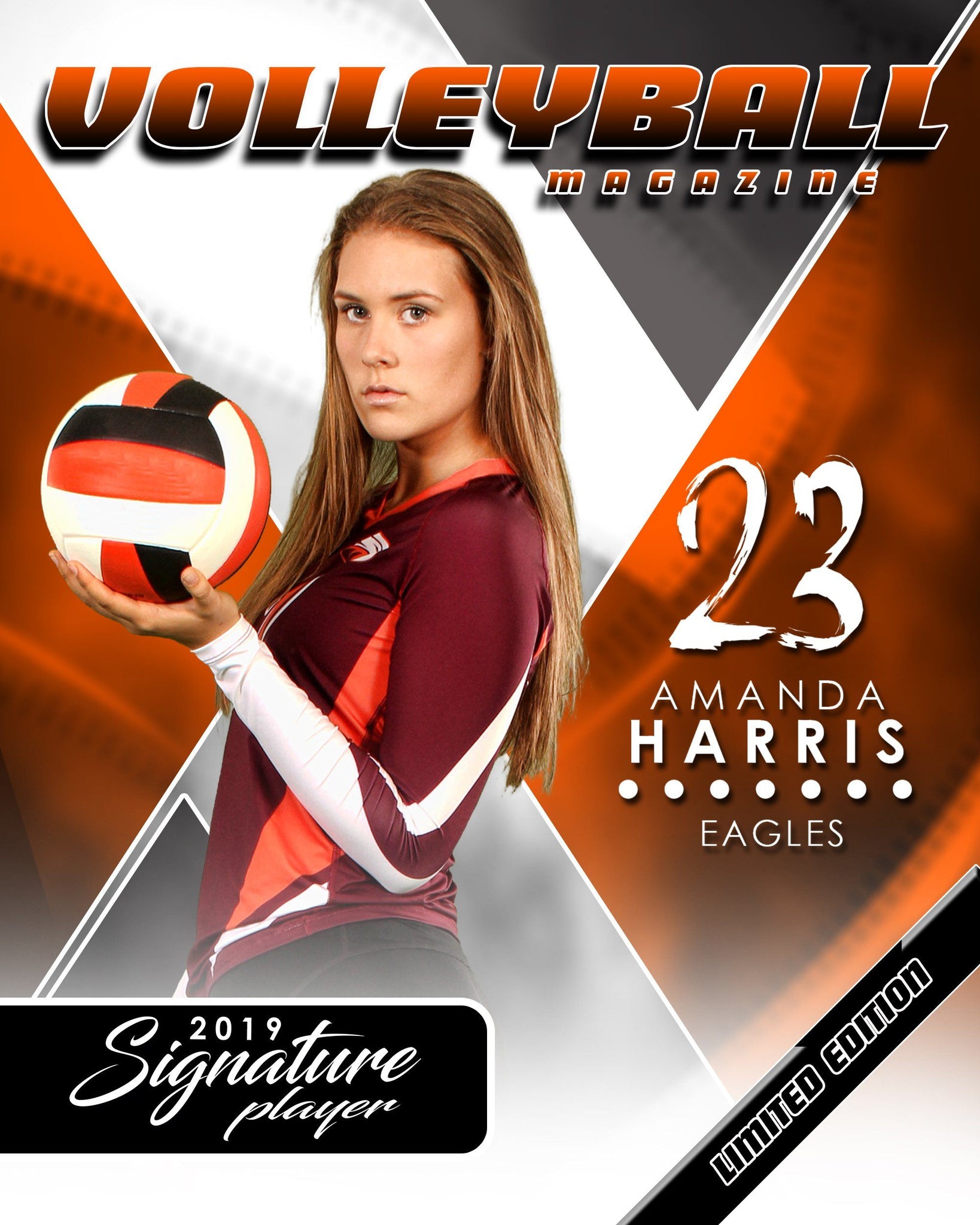 Signature Player - Volleyball - V2 - Extraction Magazine Cover Template-Photoshop Template - Photo Solutions