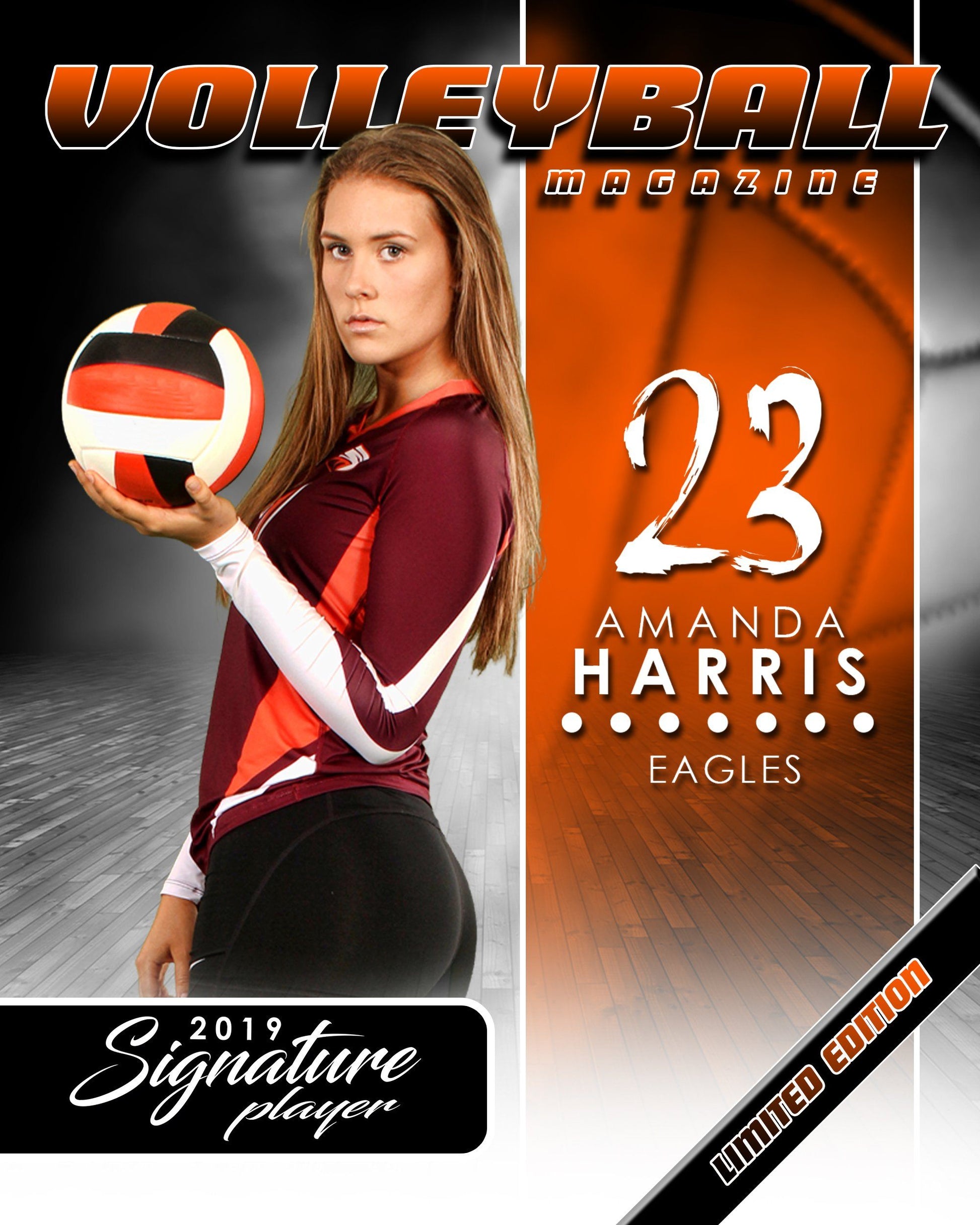 Signature Player - Volleyball - V1 - Extraction Magazine Cover Template-Photoshop Template - Photo Solutions