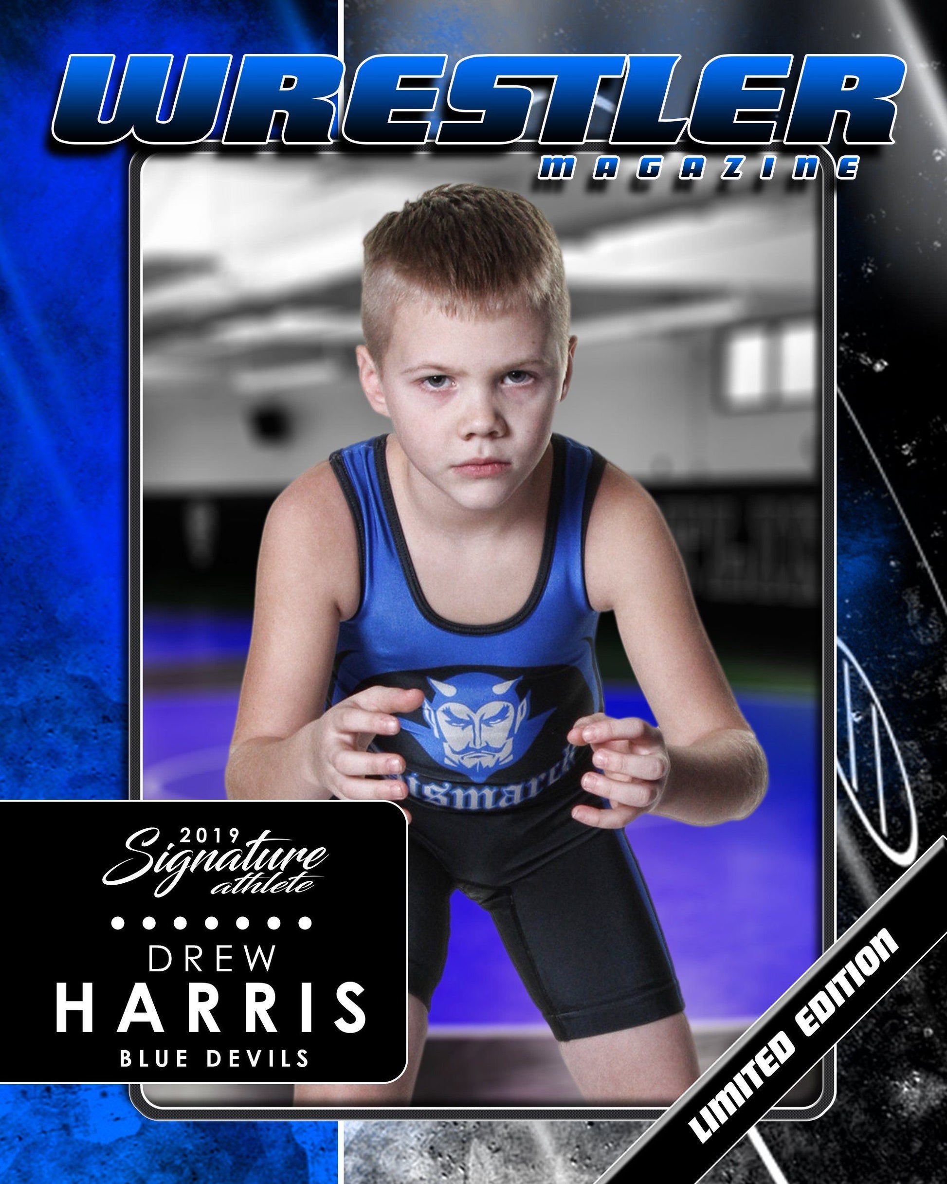 Signature Player - Wrestling - V1 - Drop-In Magazine Cover Template-Photoshop Template - Photo Solutions
