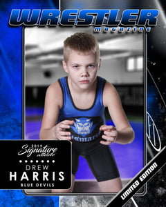 Signature Player - Wrestling - V1 - Drop-In Magazine Cover Template-Photoshop Template - Photo Solutions