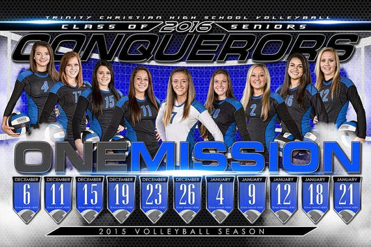 Volleyball - MVP Series - Season Schedule Template-Photoshop Template - Photo Solutions