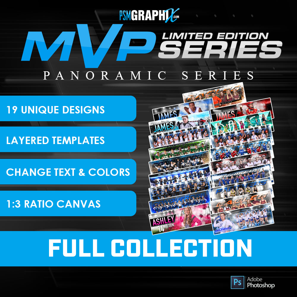 Bundle Template Set - MVP Series Panoramics-Photoshop Template - PSMGraphix