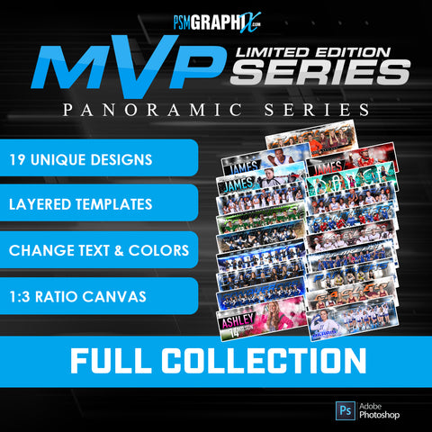 Bundle Template Set - MVP Series Panoramics-Photoshop Template - PSMGraphix