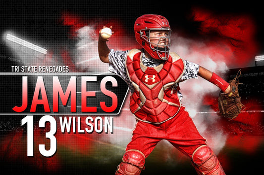 Center Field - MVP Series - Player Banner & Poster Template H-Photoshop Template - Photo Solutions