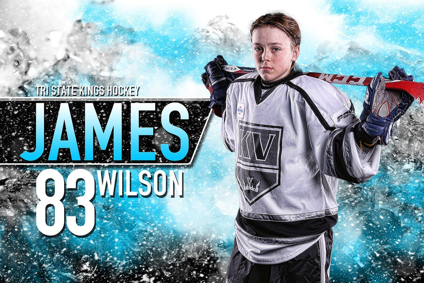 Center Ice - MVP Series - Player Banner & Poster Template H-Photoshop Template - Photo Solutions