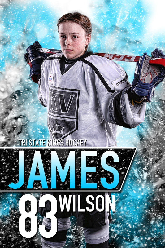 Center Ice - MVP Series - Player Banner & Poster Template V-Photoshop Template - Photo Solutions
