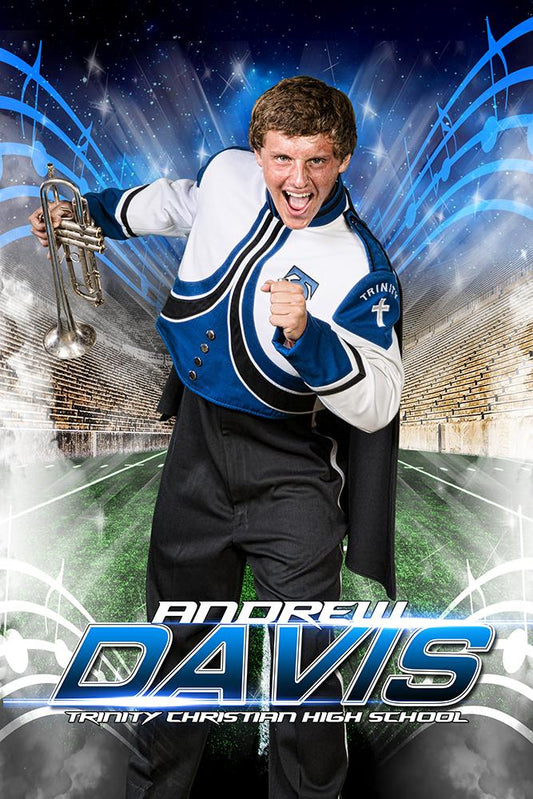 Marching Band - MVP Series - Player Banner & Poster Template V-Photoshop Template - Photo Solutions