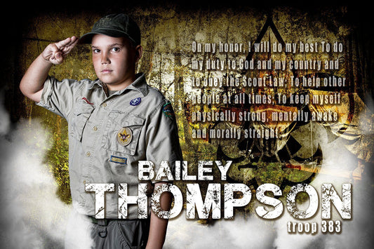 Boy Scouts - MVP Series - Player Banner & Poster Template H-Photoshop Template - Photo Solutions