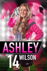 Under The Lights Soccer - MVP Series - Player Banner & Poster Template V-Photoshop Template - Photo Solutions