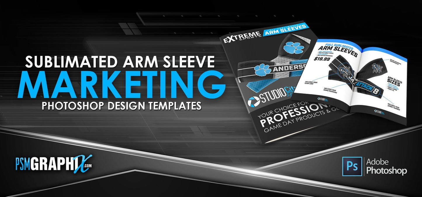 LIMITED TIME - Arm Sleeve Special Bundle-Photoshop Template - PSMGraphix