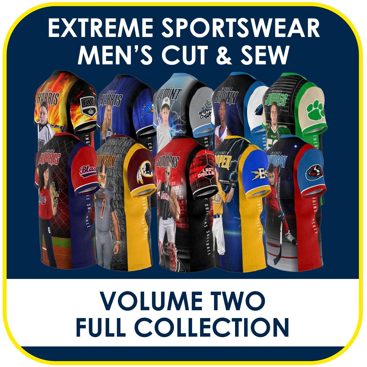 02 - Volume 2 - Men's Cut & Sew Extreme Sportswear Collection-Photoshop Template - PSMGraphix