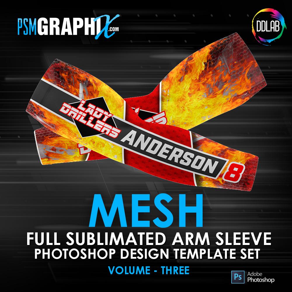 Mesh - V3 - Arm Sleeve Photoshop Template-Photoshop Template - PSMGraphix