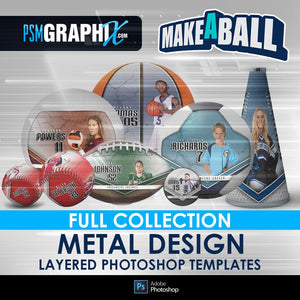 Metal - V.1 - Make-A-Ball Full Template Collection-Photoshop Template - PSMGraphix