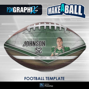 Metal - V.1 - Football (Full Size)  - Make-A-Ball Photoshop Template-Photoshop Template - PSMGraphix