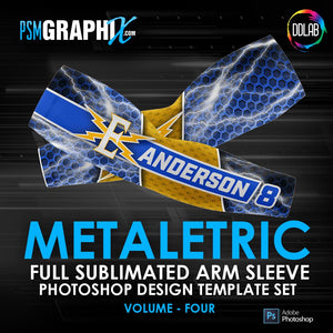 Metaletric - V4 - Arm Sleeve Photoshop Template-Photoshop Template - PSMGraphix