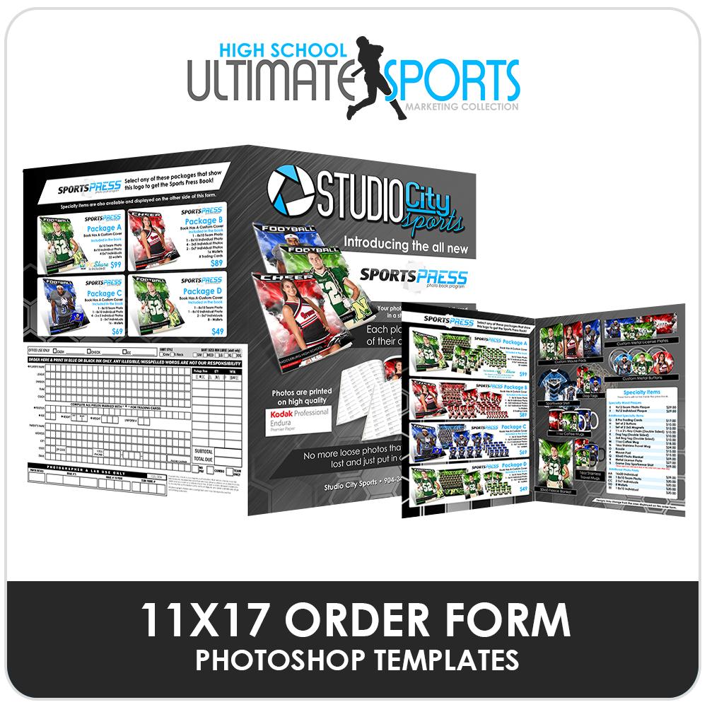 11x17 SportsPress Order Form - Ultimate High School Sports Marketing Templates-Photoshop Template - Photo Solutions