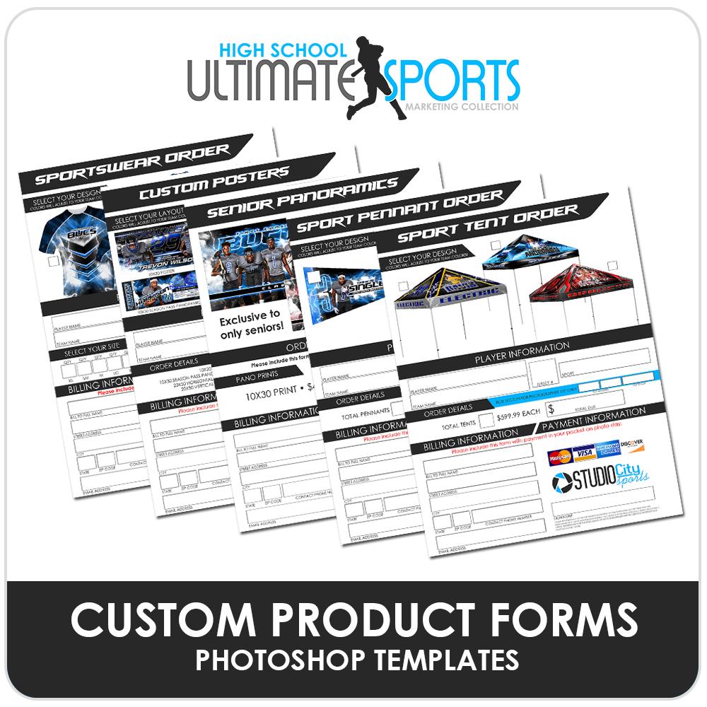Custom Product Order Forms - Ultimate High School Sports Marketing Templates-Photoshop Template - Photo Solutions