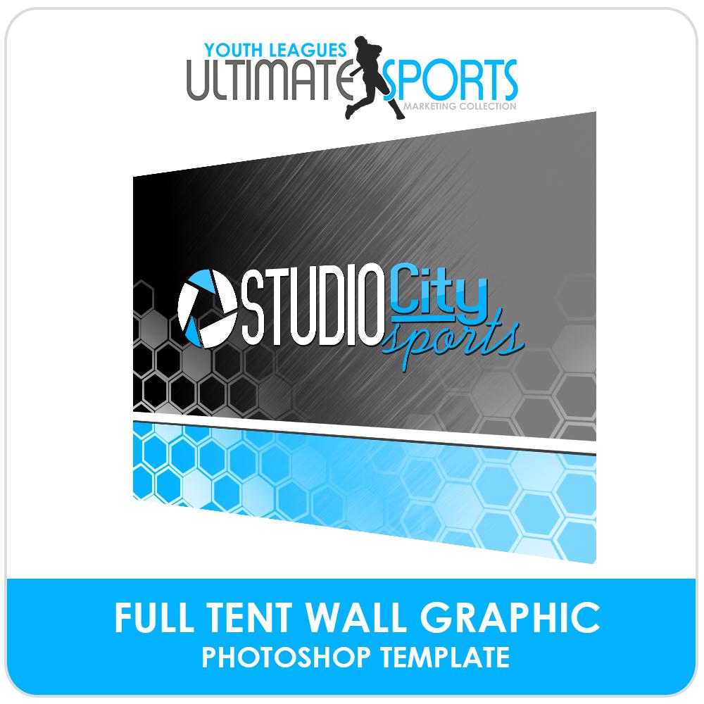 Full Tent Wall Graphic - Ultimate Youth Sports Marketing Templates-Photoshop Template - Photo Solutions